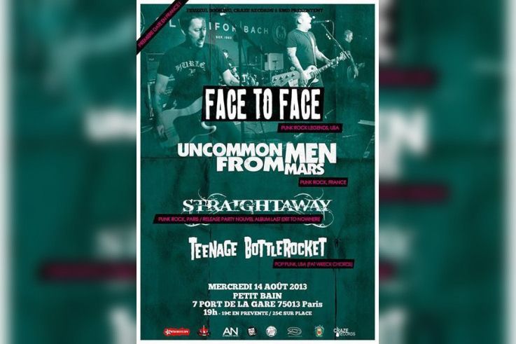 Face To Face + Uncommonmenfrommars + Straightaway + Teenage Bottlerocket
