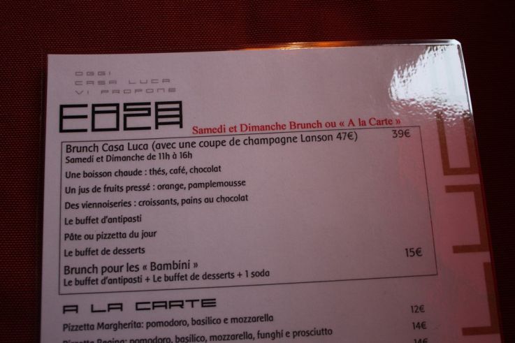 casa luca, restaurant pour enfant