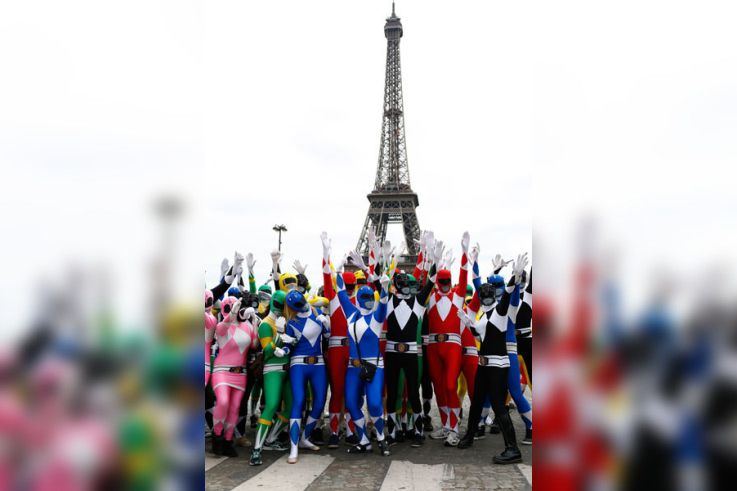 Le Flash Mob Power Ranger à Paris
