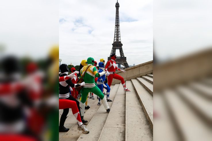 Le Flash Mob Power Ranger à Paris