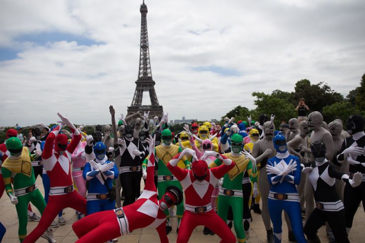 Le Flash Mob Power Ranger à Paris