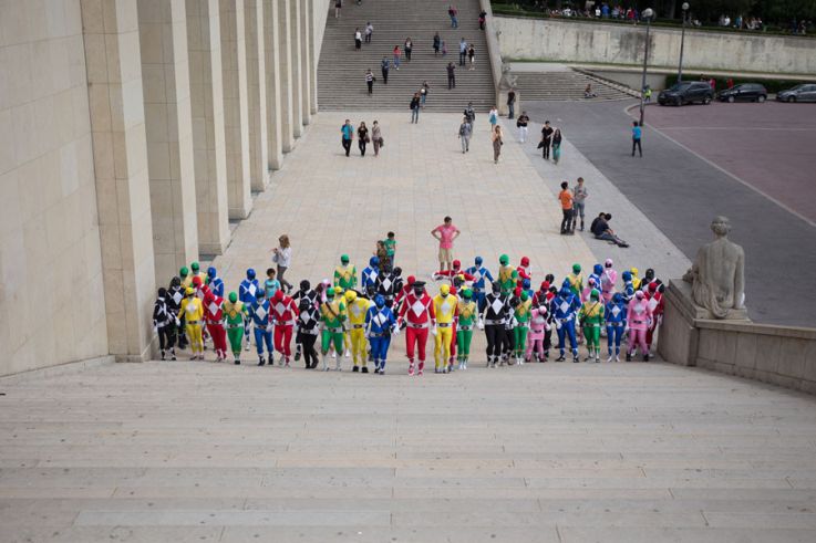 Le Flash Mob Power Ranger à Paris