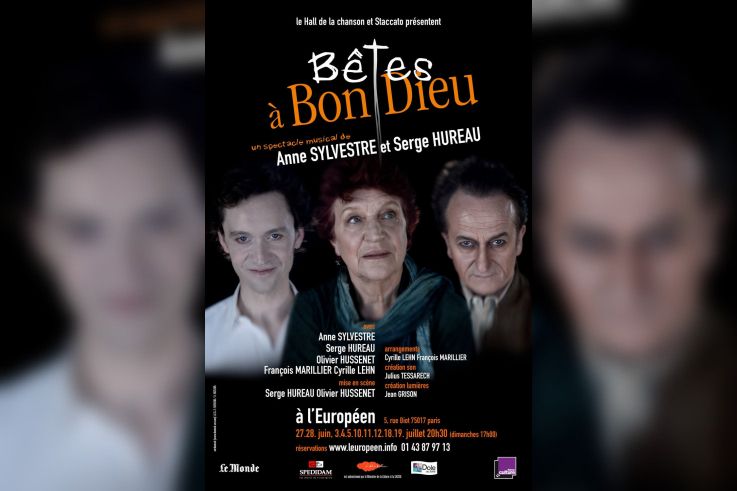 Bêtes à Bon Dieu, Spectacle musical, l'Européen, Anne Sylvestre, Serge Hureau