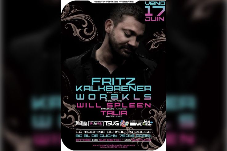 Fritz Kalkbrenner, La Machine, soirée