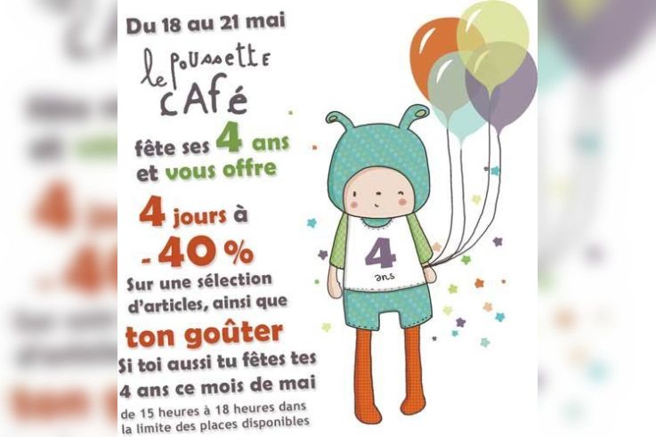 le poussette café fête ses 4 ans