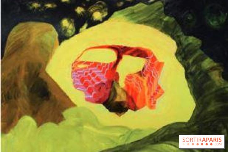 Hélène DUCLOS-THORY , Ascidie, 2013, acrylique sur toile, 89 x 116 cm