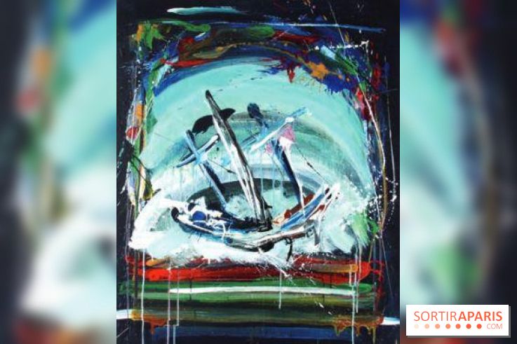 Ralph CUTILLO , Strike the Sun, 2012, acrylique sur toile, 100 x 81 cm