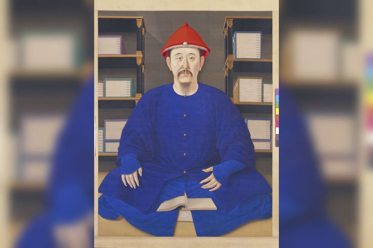 Portrait de Kangxi en tenue ordinaire, 康熙帝便服
像轴 ,Dynastie Qing, période Kangxi (1662-1722)