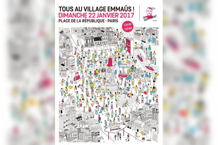 Le village Emmaüs, la grande Fête Populaire Place de la République