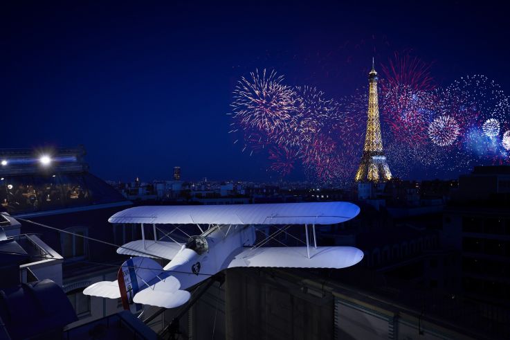Feu d'artifice du 14 juillet 2017 depuis le rooftop du Peninsula 