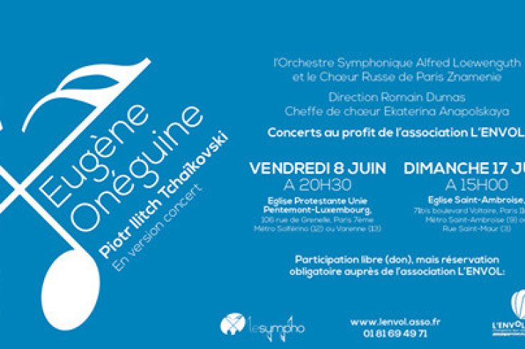 Eugène Onéguine en version concert, au profit de l'association L'ENVOL