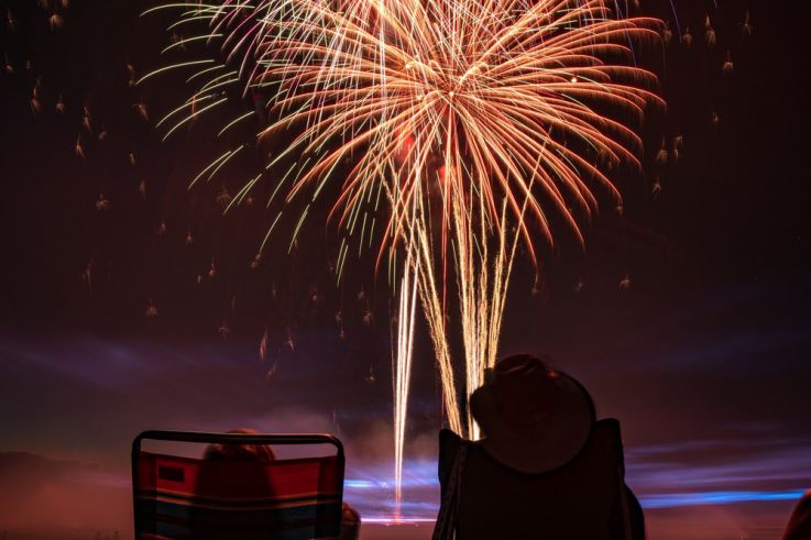 Feu d'artifice du 14 juillet 2019 sur la base de loisirs de Bois le Roi