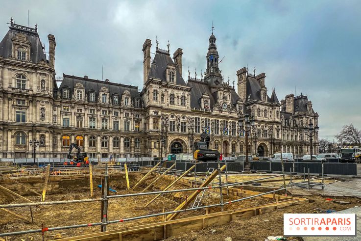 Le parvis de l’Hôtel de Ville de Paris se transforme en forêt urbaine, les premiers arbres plantés !