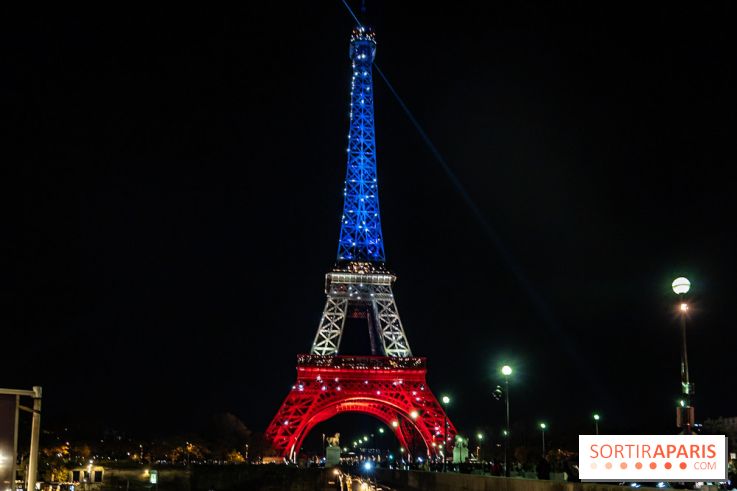 La Tour Eiffel en bleu blanc rouge ces 12 et 13 novembre 2025