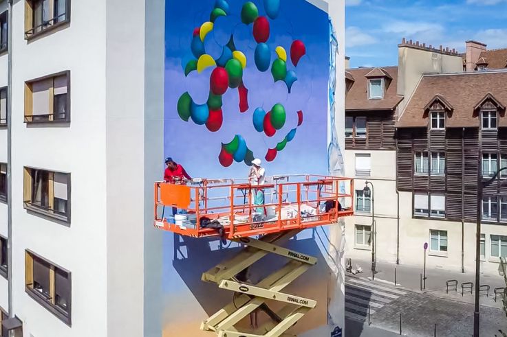 Seth dévoile une nouvelle fresque street-art XXL Paris 13e