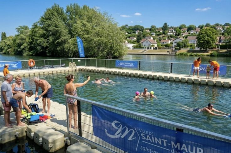 Baignade gratuite en bord de Marne à Saint-Maur : le Jardin du Beach