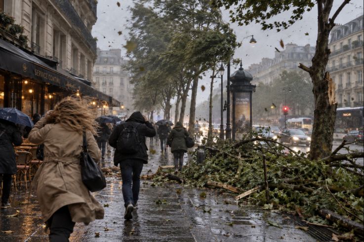 Tempête Austen à Paris, la vigilance vent violent activée en Ile-de-France ce vendredi 23 octobre