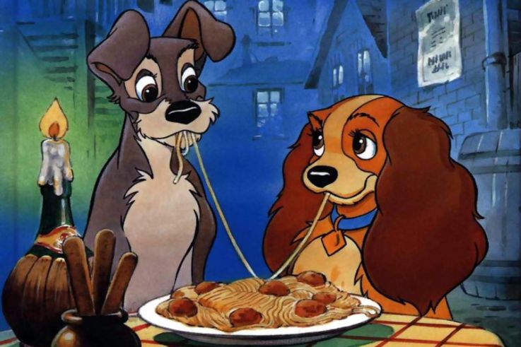 pastas party la belle et le clochard, saint valentin