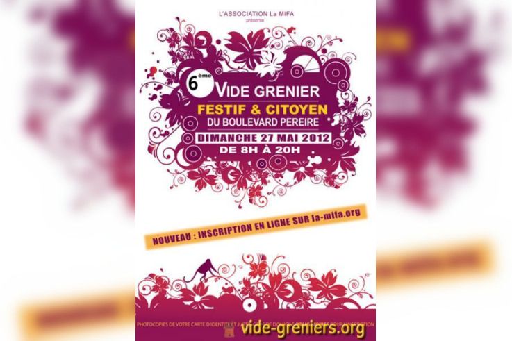Le 6e Vide Grenier Festif et Cotoyen du Boulevard Pereire