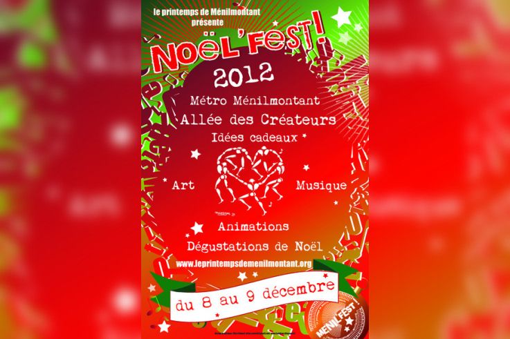 Noël'Fest 2012, l'allée des créateurs de Ménilmontant