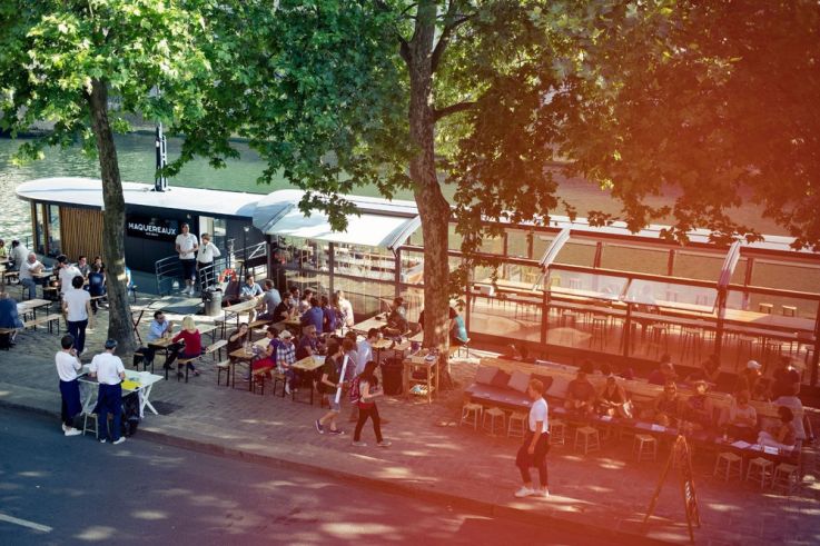 Les Maquereaux à Paris : la terrasse iodée sur le rivage du Parc Rives de Seine