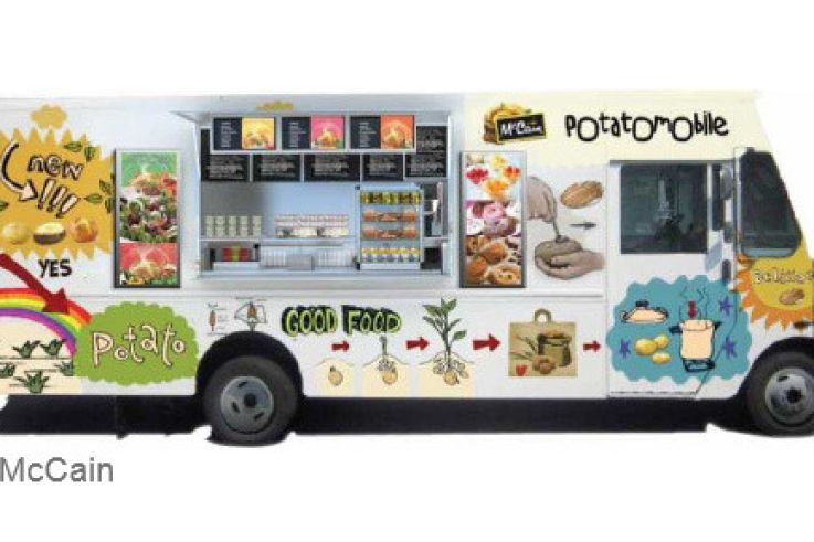 La PotatoMobile Mc Cain à la gare Saint-Denis