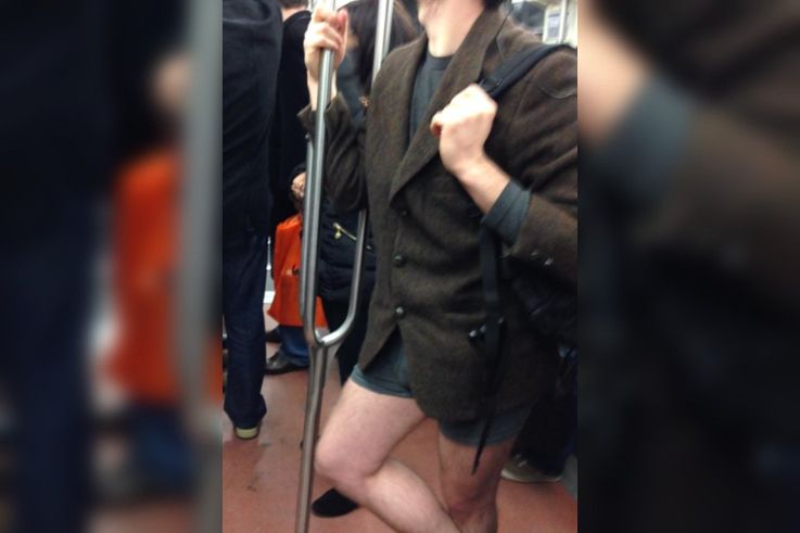 No Pants Subway Ride Paris 2014