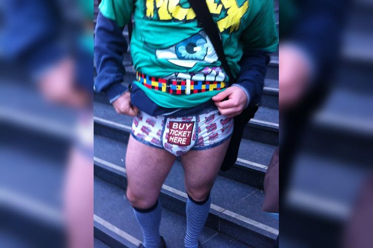 No Pants Subway Ride Paris 2014