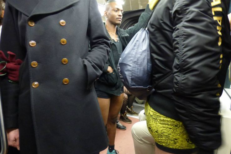 No Pants Subway Ride Paris 2014