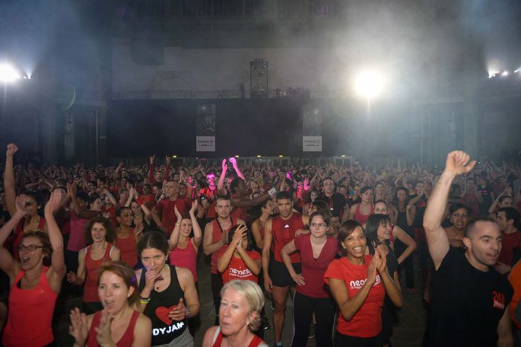 Le Grand Palais, transformé en salle de fitness géante