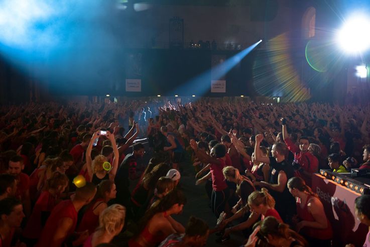 Le Grand Palais, transformé en salle de fitness géante