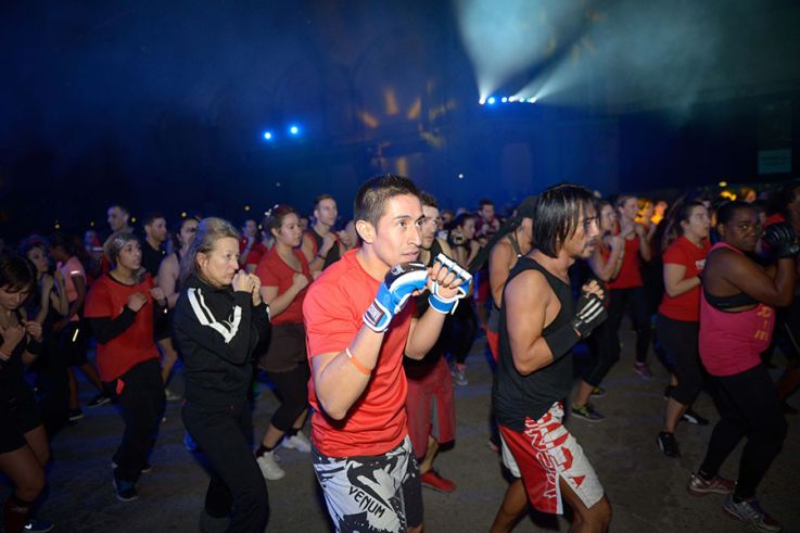 Le Grand Palais, transformé en salle de fitness géante