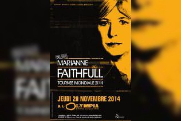 Marianne Faithfull en concert à l’Olympia de Paris en 2014 pour ses 50 ans de carrière 