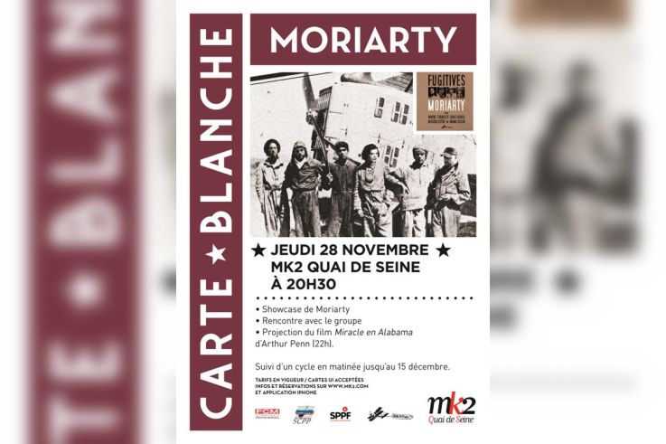 Moriarty et Saint Michel en carte blanche au MK2 Quai de Seine 