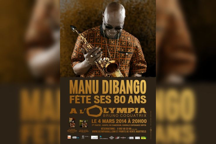 Manu Dibango en concert à l’Olympia de Paris pour ses 80 ans