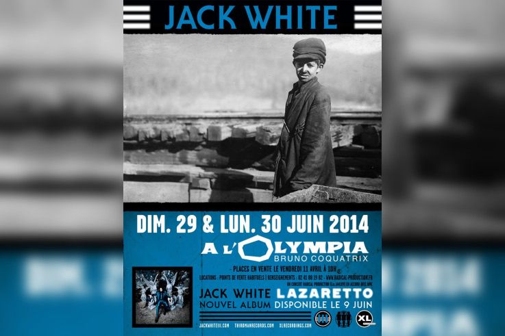 Jack White en concerts à l’Olympia de Paris en juin 2014