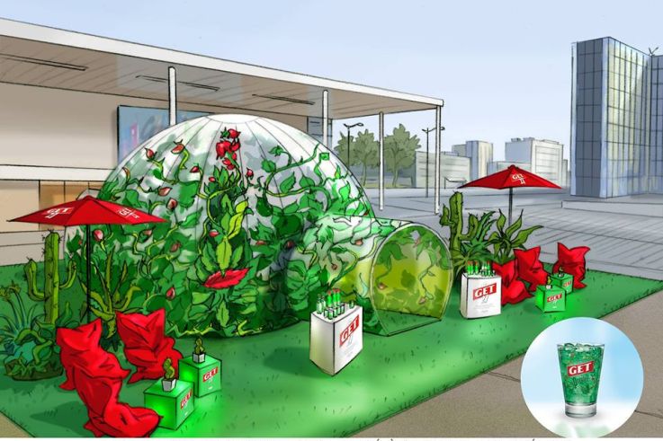 Bulle de fraîcheur mentholée sur le Parvis de la Bibilothèque François Mitterrand