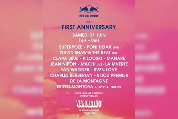 Red Bull Studios First Anniversary au Wanderlust