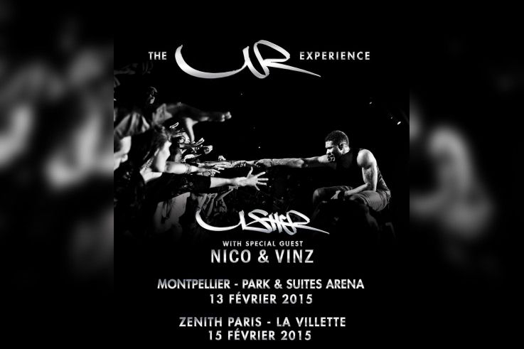 Usher en concert au Zénith de Paris en février 2015
