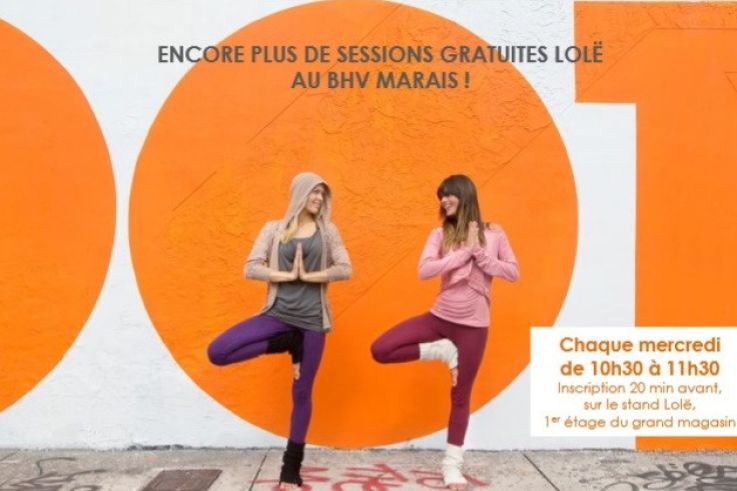 Les sessions gratuites Lolë de retour au BHV Marais 