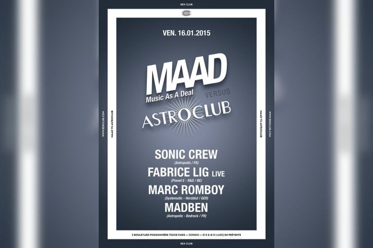 Maad Astroclub au Rex Club