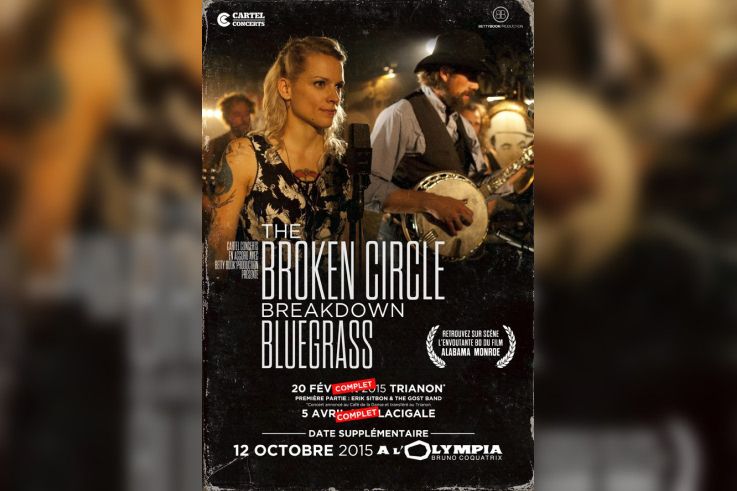 The Broken Circle Breakdown Bluegrass Band en concert à l’Olympia de Paris en octobre 2015