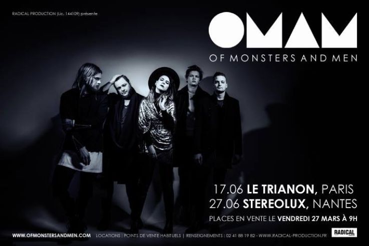 Of Monsters and Men en concert au Trianon de Paris en juin 2015
