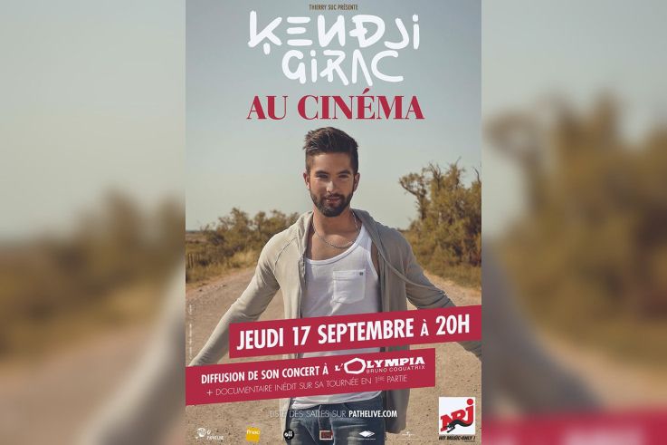 Kendji Girac : retransmission de son concert à l’Olympia au cinéma 