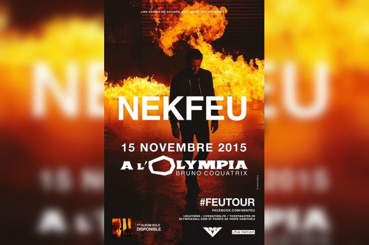 Nekfeu en concert à l’Olympia de Paris en novembre 2015