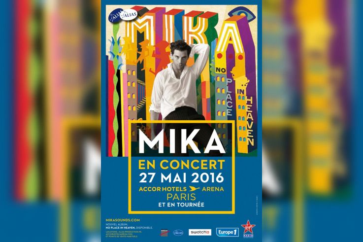 Mika en concert à l'AccorHotels Arena de Paris en 2016