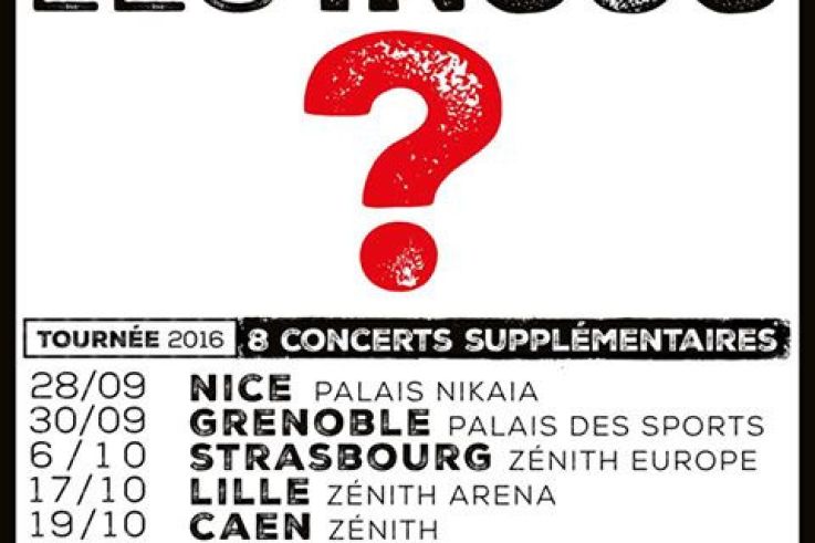Les Insus : concert supplémentaire au Zénith de Paris en novembre 2016