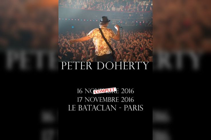 Pete Doherty : concert supplémentaire au Bataclan de Paris en novembre 2016