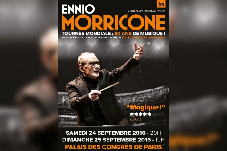 Ennio Morricone en concerts au Palais des Congrès de Paris en 2016 