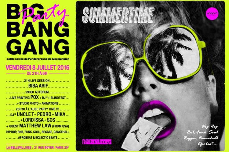 Big Bang Gang Party : Summertime à La Bellevilloise